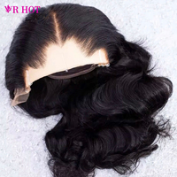 Peluca frontal de encaje transparente HD 13x6 con forma de M, cabello humano liso y largo, sin pegamento