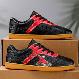 <b>Tai</b> <b>Chi</b> <b>Shoes</b> Unisex Genuine Leather Soft Rubber Sole Spring Training Fitness Martial Arts - Product Image 3