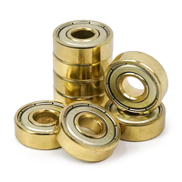 Roulements à billes à gorge profonde en acier chromé doré, étanches au caoutchouc, double rangée, ABEC-7, 608ZZ 608RS 608, pour skateboard, moins chers
