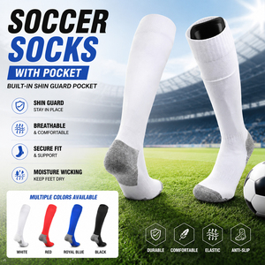 Calcetines de Compresión Transpirables y Cómodos de Secado Rápido Antiolor para Fútbol con Bolsillo - Product Image 4