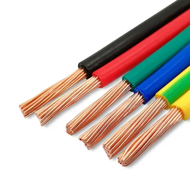 Building Power Wire 0.5 0.75 1.0 1.5 2.5 4 6 10mm Electrical PVC Coated Copper Electric home Lighting Cable Wires and Cables