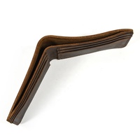 Dompet Kulit Crazy Horse Diskon Besar, Minimalis, Tempat Kartu, Kulit Asli Pria, Dompet Pendek Kulit Sapi untuk Pria
