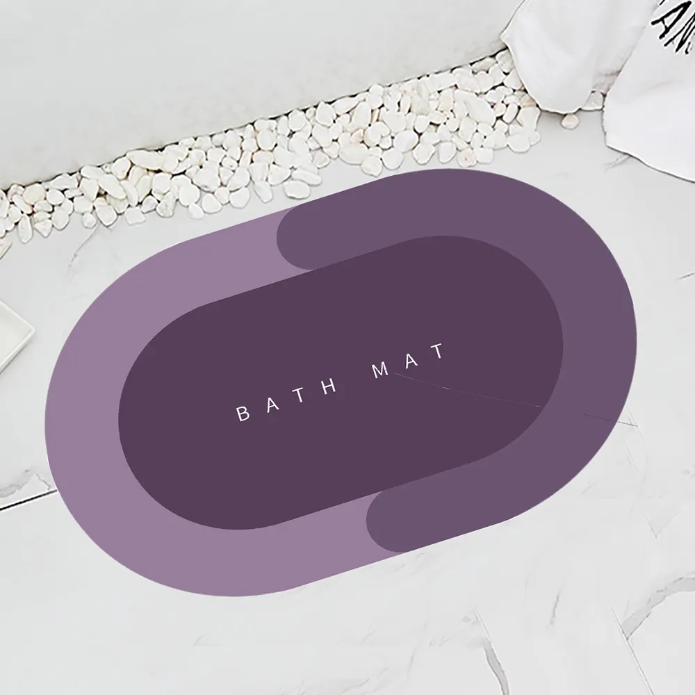 CF BAR26 New style Custom Non Slip Soft Water Absorbent shower Bath Mat Rubber Bathroom Bath Diatom Mud mats carpets