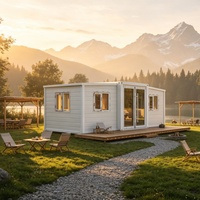 Casa Contenedor Modular Expandible de Doble Ala, Hogar Prefabricado Moderno para Alojamiento, Base de Camping y Uso Residencial