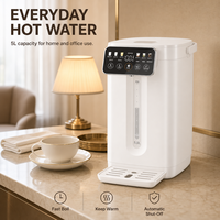 Distributeur d'eau électrique de bureau OEM 5.0L blanc nacré avec indicateur de niveau pour station familiale café et thé