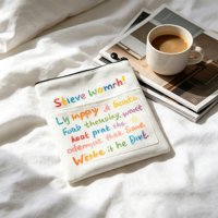 Housse de livre en lin pour sublimation en gros, personnalisable avec logo, avec fermeture éclair