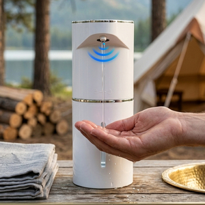 Distributeur de savon automatique mural pour hôtels, OEM, vente chaude, USB, type-C, ABS, 1200 mAh, 350 ml - Product Image 2
