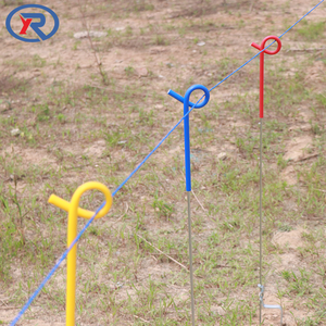 Palo <span class=keywords><strong>per</strong></span> Recinzione Elettrica da 41 Pollici, Facile da Installare, Bianco, con Connettore a Coda di Maiale <span class=keywords><strong>per</strong></span> Fattoria/Giardino - Product Image 6