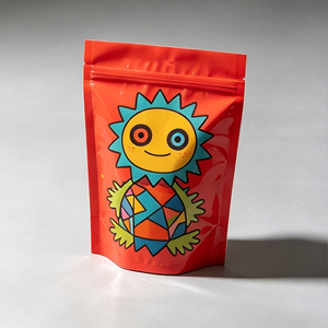 Pochette refermable anti-odeur et anti-humidité en Mylar, résistante aux enfants, avec fermeture éclair à 3 côtés, en feuille de polyester, 3,5g, 7g, 14g, 28g, faible coût - Product Image 5