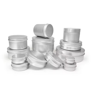 Envase Cosmético de Aluminio Plateado, Tipo Lata, con Capacidad de 30ml, 60ml, 150ml, 200ml, 250ml, para Bálsamo para Barba, Crema Facial, Pestañas Postizas, con Tapa de Rosca - Product Image 1