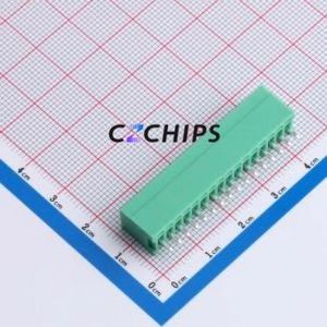 MX2EDGVC-2.54-16P-GN01-Cu-A Plug-in Terminal Block Through hole,P=2.54mm Board-to-Board / Socket - Closed 1x16P 2.54mm Green - Product Image 2