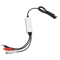 Câble d'acquisition audio USB Ezcap 216 3,5 mm pour l'édition et la conversion numérique d'audio analogique (cassette vers CD/MP3)