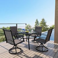 Chaise de porche de jardin extérieur avec tissu en maille textile Chaise à bascule pivotante avec dossier