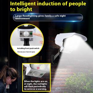 도로 감시 카메라용 야외 정원 거리 국경 간 인간 유도 시뮬레이션 IP65 용 지능형 LED 태양광 조명 - Product Image 2