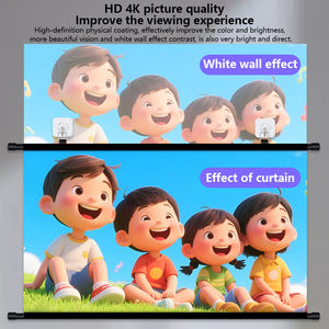 Topleo outdoor anti <b>light</b> <b>projector</b> screen foldable alr white grid anti <b>light</b> wall mounted retractable <b>projector</b> screen - Product Image 4