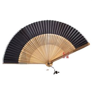 Éventail pliant portable en bambou, style japonais traditionnel, avec motifs de tuiles de Mahjong du Nouvel An chinois, pour la danse Hanfu, le Cheongsam et l'artisanat - Product Image 1