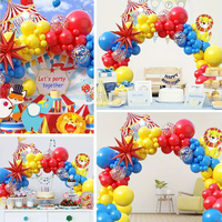 Kit d'arche de ballons en latex sur le thème du cirque pour enfants, décoration pour fête d'anniversaire