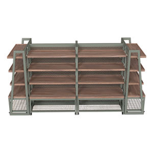 Étagères de supermarché Highbright Présentoir en bois et métal de grande capacité pour un placement mural fiable dans les boulangeries - Product Image 3