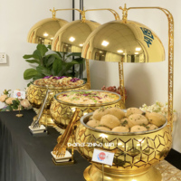 Fournitures de restauration, plats chauffants de luxe, chauffe-plats, ensemble de buffet, plat de service pour équipement de cuisine commerciale, hôtel, restaurant