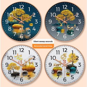 Hiện Đại Cá Tính Sáng Tạo Thạch Anh Đồng Hồ Treo Tường Cho Nhà Đơn Giản Phong Cách Trung Quốc Kim Kỹ Thuật Số Cho Phòng Khách Phòng Ngủ - Product Image 2