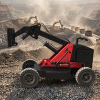 Chariot élévateur télescopique électrique télécommandé YCMG 1 tonne 4x4 mini tout-terrain pour travaux agricoles et de construction