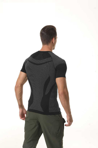 Camiseta Deportiva Transpirable Negra para Hombre SFB WSD02 ESDY con Diseño de Paneles de Malla para Uso Activo en Todas las Estaciones, Hecha en China - Product Image 3
