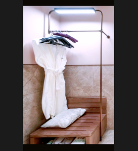 Laiton satiné luxueux hôtel chambre d'hôtes placard ouvert cadre <span class=keywords><strong>en</strong></span> métal garde-robe de plain-pied étagère de rangement personnalisé à la mode à la mode - Product Image 5