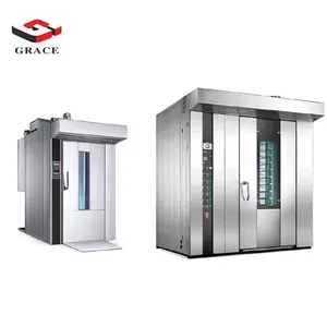 Grace Industrial Bakery Equipment High Quality One Trolley 32 Trays Electric Rotary Oven
