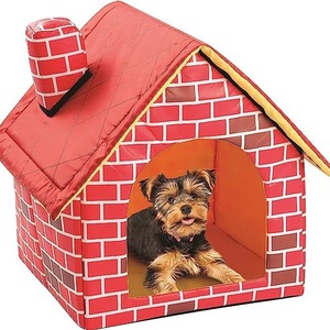 Factory direct supply of <b>red</b> brick pet dog kennels, <b>red</b> house pet beds, cat <b>tents</b>, suitable for all seasons and pets. - Product Image 1
