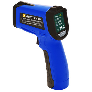 XE-817 Hot-Selling 6 1 LCD Display Infrared <b>Thermometer</b> Backlight Plastic Material Temperature Humidity Meter OEM Customizable X - Product Image 1