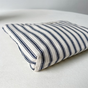 BSCI Eco-friendly Cotton Stripes <b>Drawstring</b> Dust <b>Bag</b> for Handbag Shoe Custom Logo Printed Canvas Zipper Cosmetic <b>Makeup</b> Pouch - Product Image 6