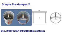 Clapet coupe-feu motorisé à contrôle de volume HVAC pour conduit