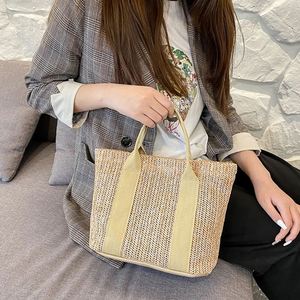 Hohle, gewebte Strohtasche aus Papierstroh, Sommertasche, Perlstroh, personalisierte Tragetasche, Rattanstroh - Product Image 4