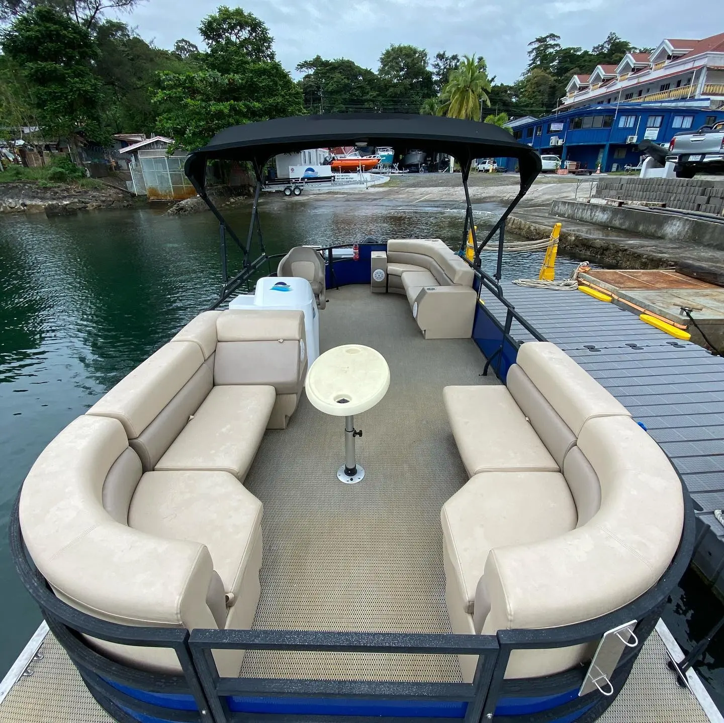 Allsea – bateau ponton de luxe en aluminium, 21 pieds, 6.4m, entièrement soudé, double triple tube, lac et rivière, fête, à vendre
