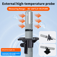 Hygromètre thermomètre numérique durable RC812-C avec sonde en verre trempé PC, fonction de calibrage, enregistrement en temps réel, ODM pour