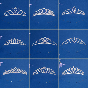 Pageant brillant Cronas De Reinas couronne 12cm diadèmes délicats diadème de mariage casque de mariée alliage strass accessoires de mariage - Product Image 4