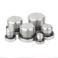 Bouchon de tuyau à vis à tête hexagonale interne en acier inoxydable SS SUS 304 UNC UNF M8*1.0 M8*1.25 avec joint d'étanchéité ED DIN908