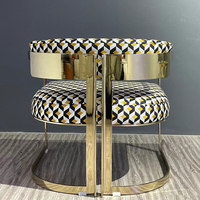 Fauteuils de salon de luxe en velours, couleur personnalisée, acier inoxydable doré, pour chambre à coucher, maison, hôtel, loisirs