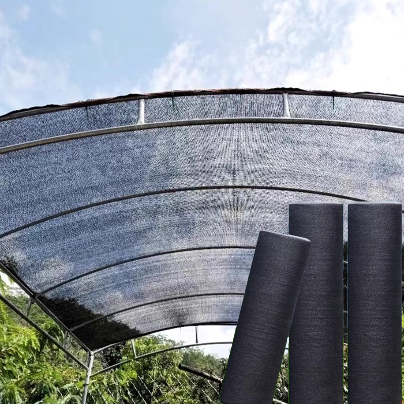 Черный HDPE тканый солнцезащитный козырек сетка для сельского хозяйства открытый сад патио Тень Парус прямоугольный рулон упакованный