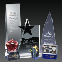 Noble trophée de cristal Apple personnalisé de haute qualité