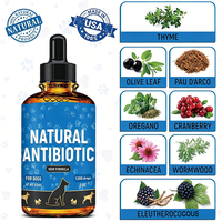 Liquide antibiotique à base de plantes pour chiens, soulagement des allergies et des démangeaisons, santé de la peau et du pelage, soutien digestif, toutes races, tous âges, 60 ml