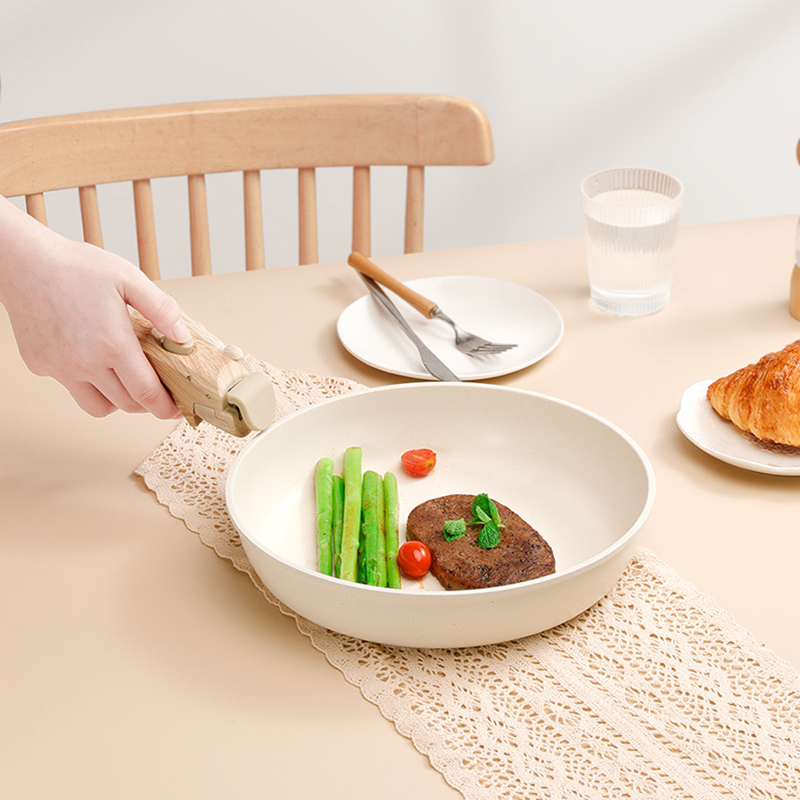 Poignée Amovible Universelle Pour Casseroles Poêles - Lot 2 Pièces Bakélite Ergonomique Beige/Blanc