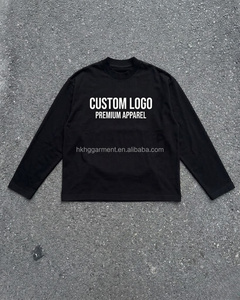 Camiseta Larga de Alta Calidad para Hombre, Estilo Desgastado, Cuello Redondo, 100% Algodón, Personalizable - Product Image 1