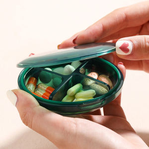 Pastillero Portátil JUXINDA, Organizador de Medicamentos Mini para la Mañana, el Mediodía y la Noche, Dispensador de Pastillas con 4 Compartimentos - Product Image 4