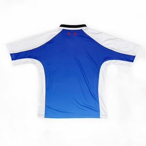 เสื้อฟุตบอลโพลีเอสเตอร์ 100% แบบยูนิเซ็กซ์ พิมพ์ลายแบบซับลิเมชั่น ปรับแต่งได้ ระบายอากาศดี แขนสั้น ผ้าตาข่าย - Product Image 3