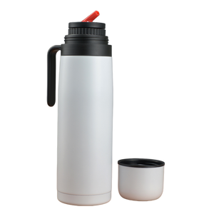 Bouteille isotherme sous vide pour <span class=keywords><strong>Yerba</strong></span> Mate, café, thé, eau, bouteille thermique en acier inoxydable, large ouverture, noir mat - Product Image 2