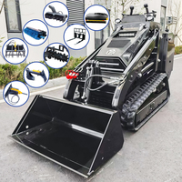 Kostenloser Versand 1 Tonne 1000kg Mini-Kompaktlader mit 820 mm Schmalschaufel für Landwirtschaft, Hof und Straßenbau