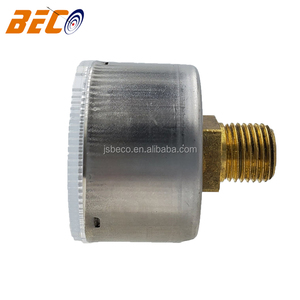 -60kpa-0 Manomètre à vide Cadran <span class=keywords><strong>de</strong></span> 40mm Taille 304 Boîtier en acier inoxydable 1/4 "R Montage central arrière avec tube Bourdon Haute précision - Product Image 3