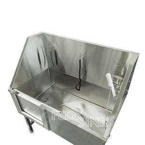 Lavabo multifunción fácil de limpiar para perros Bañera de aseo para perros de acero inoxidable 304 - Product Image 2