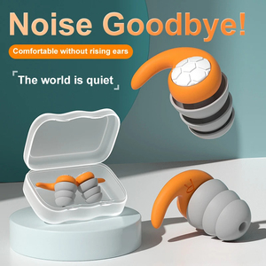 1 paire de bouchons d'oreilles pour dormir, réduction du bruit, étanches, professionnels, insonorisants, filtre silencieux à trois couches pour les oreilles - Product Image 4